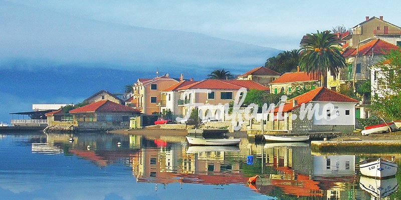 Djenovici landscape with th sea front and local promenade