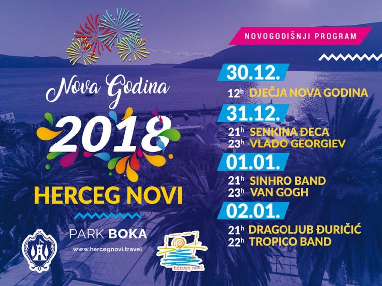 doček nove godine u herceg novom, progam dešavanja