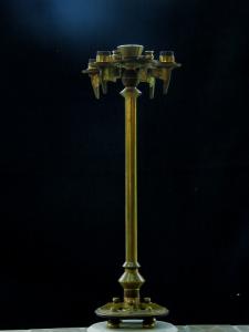 Candlestick in bronze. Rare and unique collection of handmade candle holders.